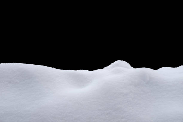 istock snow isolated on a black background. winter design element 1369219419