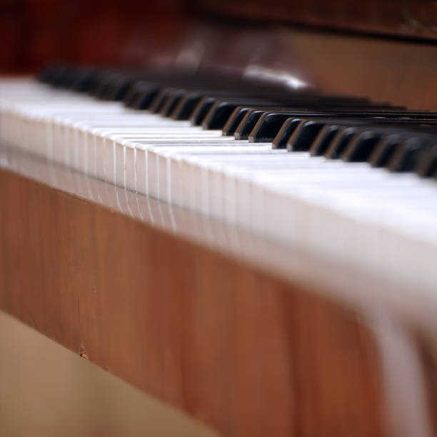 istock View of black and white Piano keyboard 1369220453