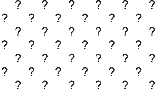 Question mark seamless pattern . Vector seamless pattern with question marks. Monochrome hipster background. Hand drawn random black punctuation marks. eps 10