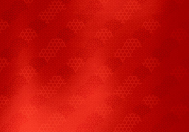 istock Red background of Japanese paper 1369225105