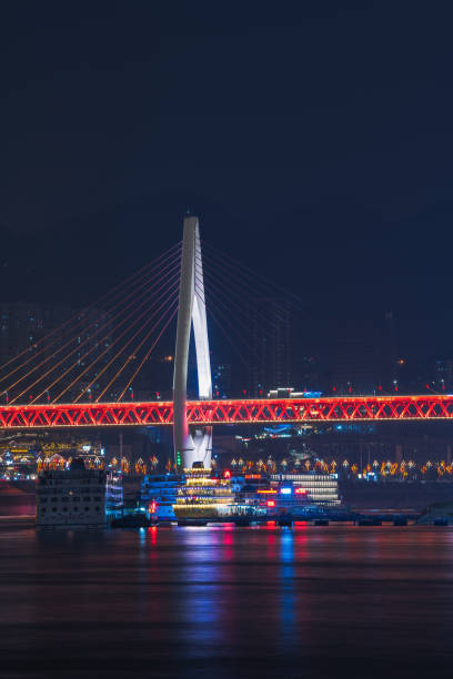istock Night view of Chongqing Riverside 1369226108