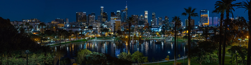 Panoramic photo from Hancock Park in Los Angeles