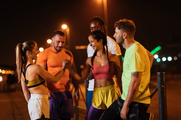 istock Cheering each other on after a tough run 1369227795