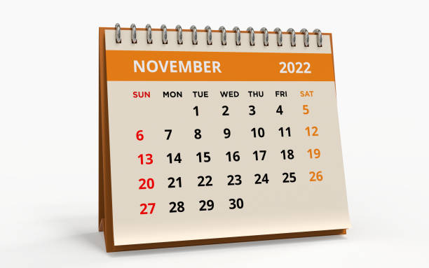 istock Standing Desk Calendar November 2022 1369230167