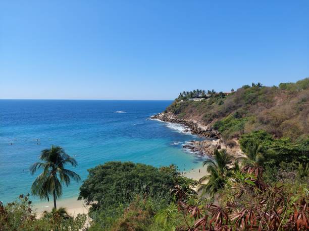 istock Cliff side view of the beach 1369232228