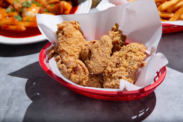 istock Korean fried chicken basket 1369235024