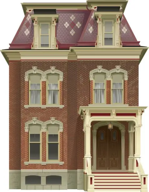 Vector illustration of Victorian House