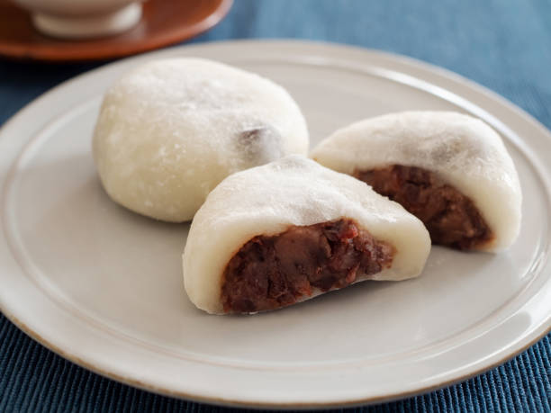 istock Traditional Japanese Sweets,Mame Daifuku （Rice Cake Filled With Red Bean Paste） 1369236914