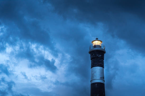 istock Lighthouse at blue hour in Claromeco, Buenos Aires , Argentina. Horizontal 1369238921