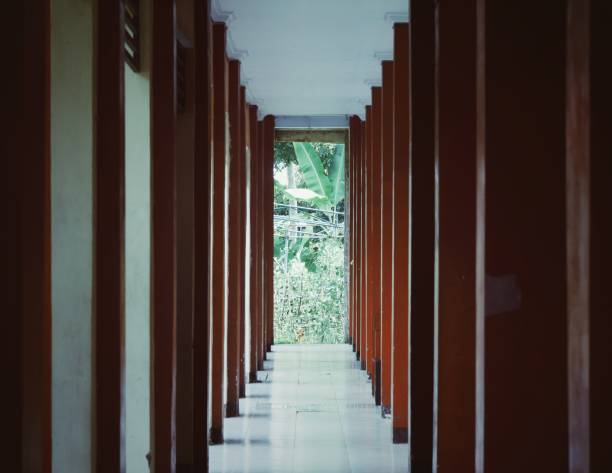 The front porch of the class and the neatly lined pillars look beautiful