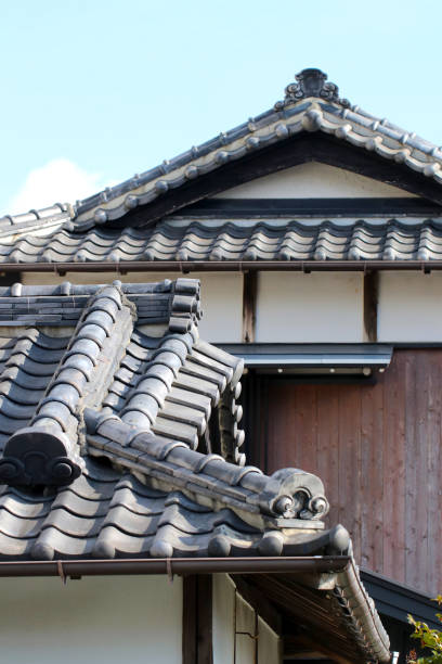 istock Japanese traditional wooden house with 
