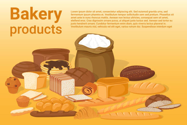 ilustrações de stock, clip art, desenhos animados e ícones de bakery products - brown bread illustrations