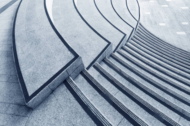 istock Stairway of modern architecture. Building abstract background 1369251978