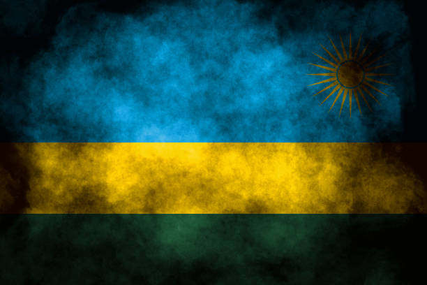 istock Closeup of grunge rwanda flag 1369253208