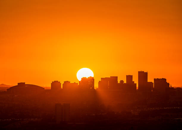 istock Sunset behind downtown Phoenix, Arizona 1369253261