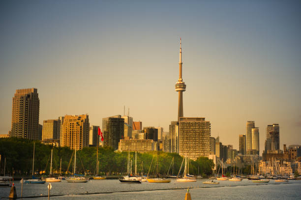 istock Sunset over Toronto skyline 1369258660