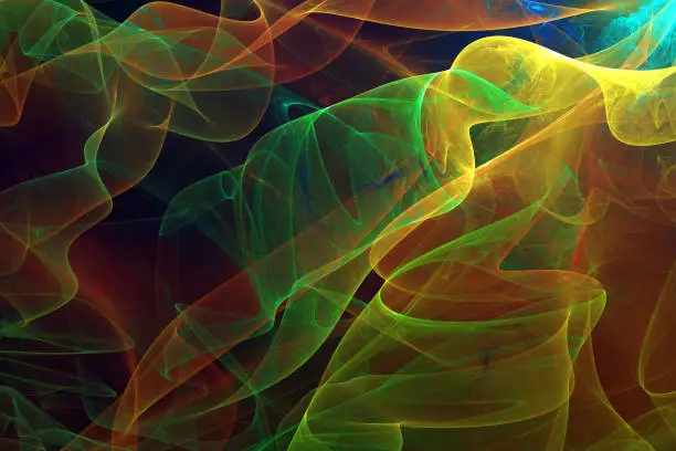 Computer Generated Abstract Background with Glowing Light