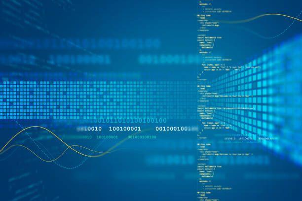 tecnologia dei dati computer generated digital currency and exchange stock chart for finance and economy display - data mining foto e immagini stock