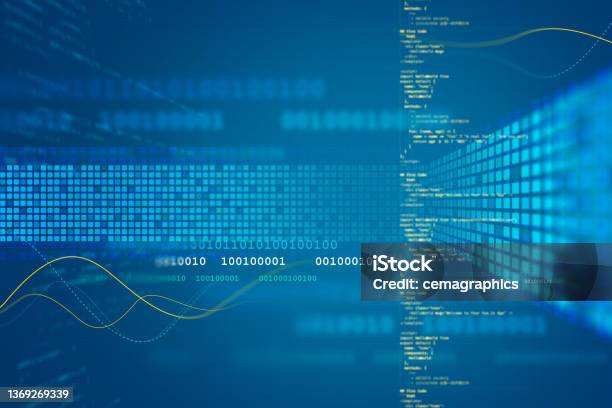 Data Technology Computer Generated Digital Currency And Exchange Stock Chart For Finance And Economy Display Stock Photo - Download Image Now