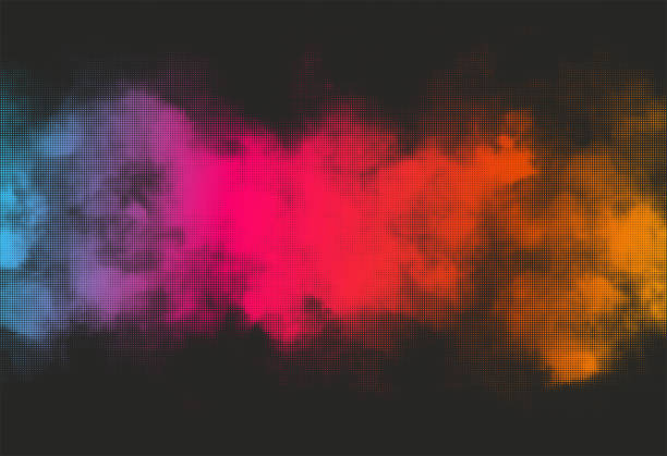 abstrakcyjny wektorowy projekt dymu rastrowego - colors color image exploding fog stock illustrations