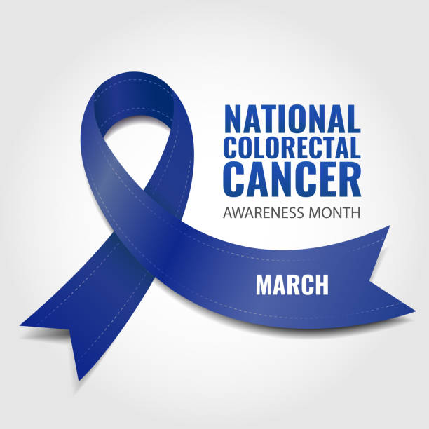illustrations, cliparts, dessins animés et icônes de mois national de la sensibilisation au cancer colorectal. - symbole dengagement social