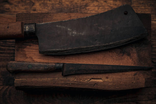 istock english knife and old rusty cleaver 1369273416