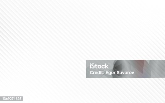 istock Abstract diagonal lines. White background with smooth stripes. Minimal website backdrop template. Clean design for brochure or poster. Vector illustration 1369274625