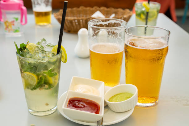 istock chilled mojito cocktail and beer. 1369276221