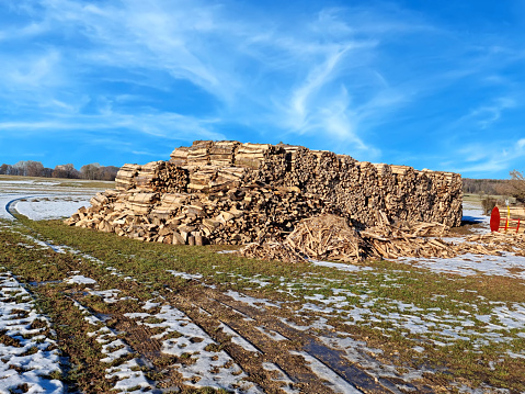 Firewood for heating the house in the winter period.