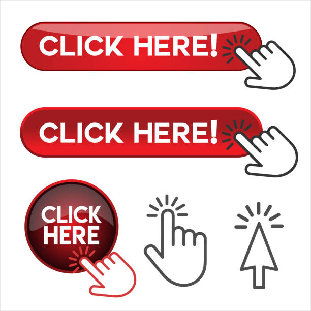 Hand Click Red Button 14,300+ Click Here Red Button Stock Photos, Pictures & Royalty-Free ...