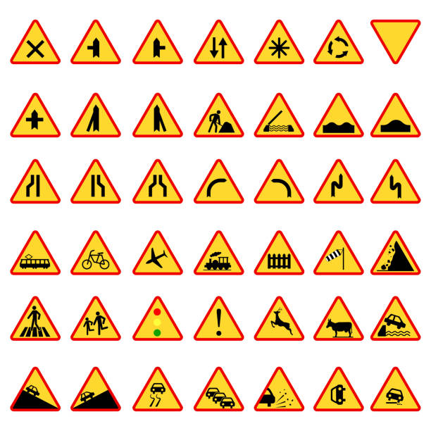 istock Priority road signs. Mandatory road signs. Traffic Laws. Vector illustration. stock image. 1369286047
