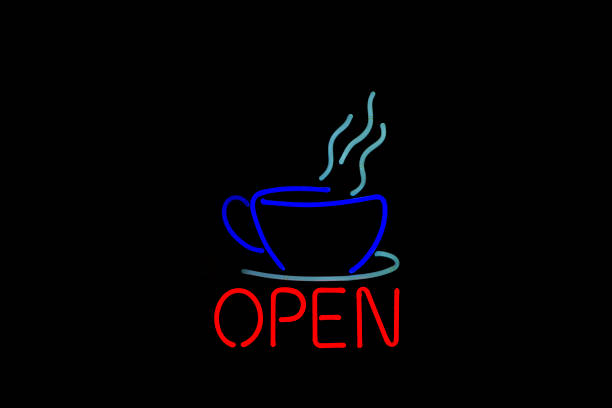 istock neon sign for coffee shop 136928638