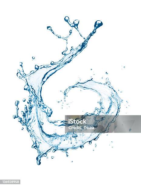 Agua Splash Foto de stock y más banco de imágenes de Agua - Agua, Salpicar, Abstracto