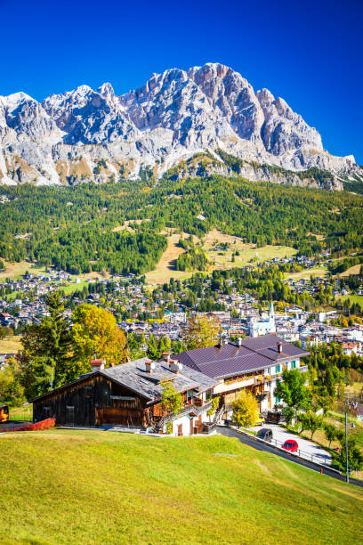 istock Cortina d'Ampezzo, Italy - Sesto mountain range Dolomites, Alps. 1369291305