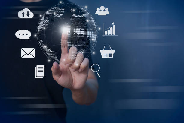 istock man online transactions with data connection around the world by internet technology, big data, data search, online marketing 1369291574