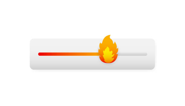 Level slider in flat style on white background. Flat vector. Arrow icon. Vector color icon Level slider in flat style on white background. Flat vector. Arrow icon. Vector color icon. positive negative slide stock illustrations