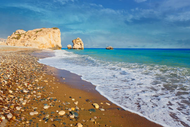 istock Beautiful beach near Paphos, Cyprus 1369300100