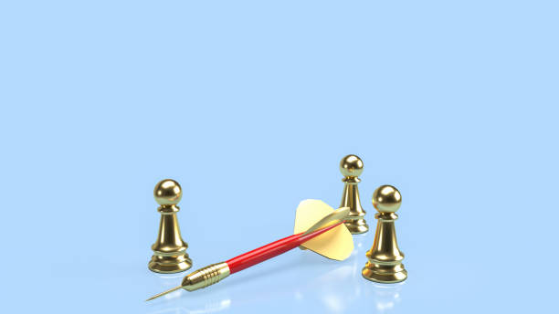 istock The darts and chess on blue background for business concept 3d rendering 1369304974