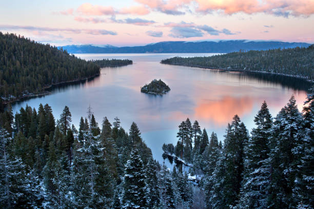 Emerald Bay tramonto - foto stock