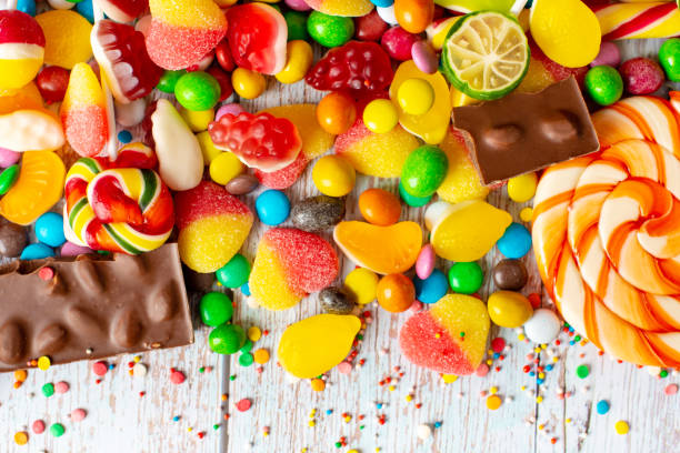 istock Various sweets assortment. Candy, bonbon and lollipop on 1369307159