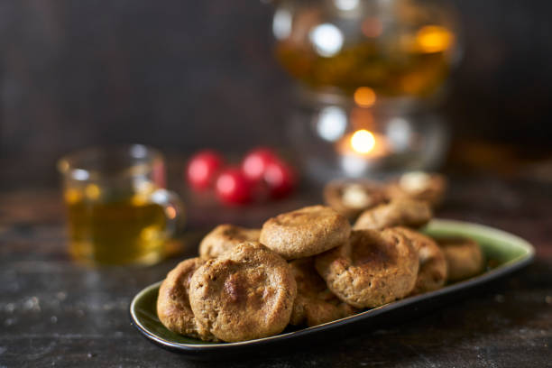 istock homemade rye cookies and hot tea on table 1369308600