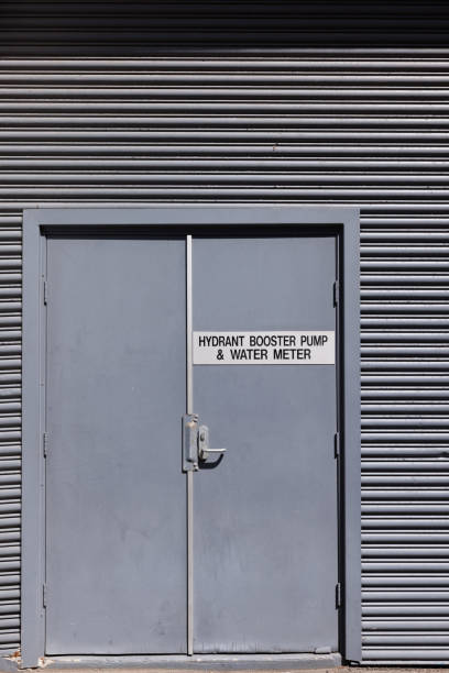 istock Hydrant pump and booster room signs. 1369310071