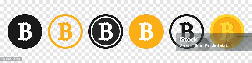 istock Bitcoin icon. Bitcoin icons isolated on transparent background. Logo of cryptocurrency. Crypto coin symbol. Sign of btc. Blockchain and crypto currency. Virtual commerce. Vector 1369310098