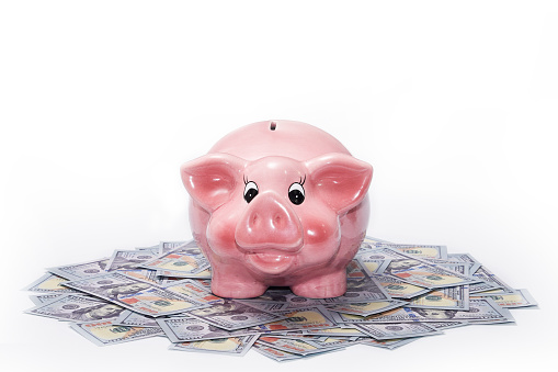 Piggy bank , money finance economy , Business concept isolated