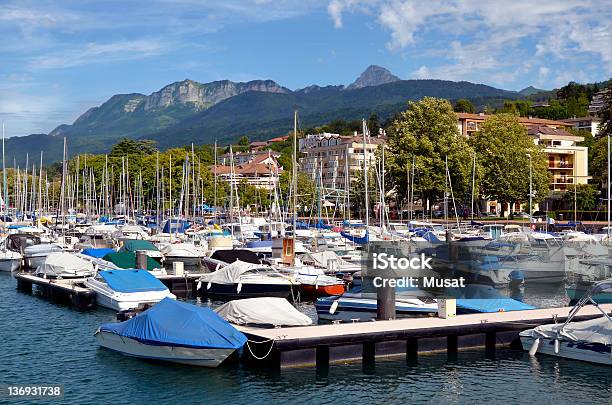 The Port Of Evianlesbains In France Stock Photo - Download Image Now - Evian-les-Bains, France, Architecture