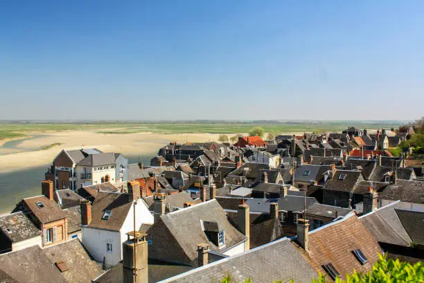 Photo of Saint-Valéry-sur-Somme. The roofs of the city. Somme. Picardie. Hauts-de-France