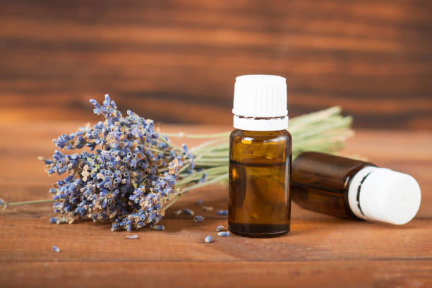 istock Spa and wellness setting. Natural handmade lavender oil 1369319885