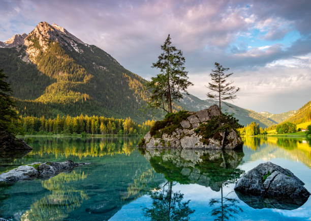 istock Landscape view over the Hintersee in Ramsau Berchtesgadener Land 1369320123