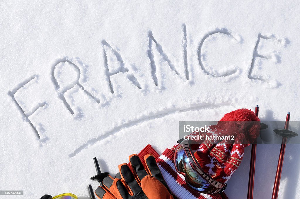 Frankreich ski-Hintergrund - Lizenzfrei Frankreich Stock-Foto
