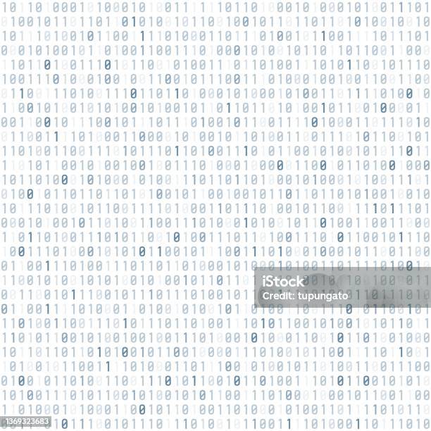Binary Code Seamless Vector Background Stock Illustration - Download ...